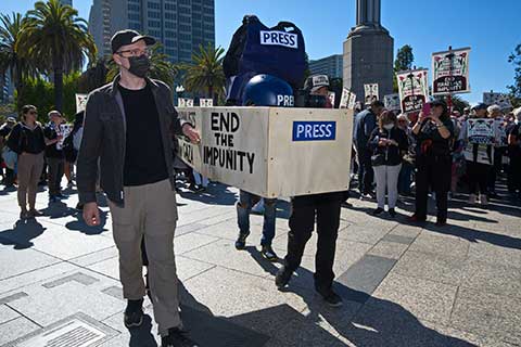 Memorial Procession and Vigil for Journalists Murdered by Israel